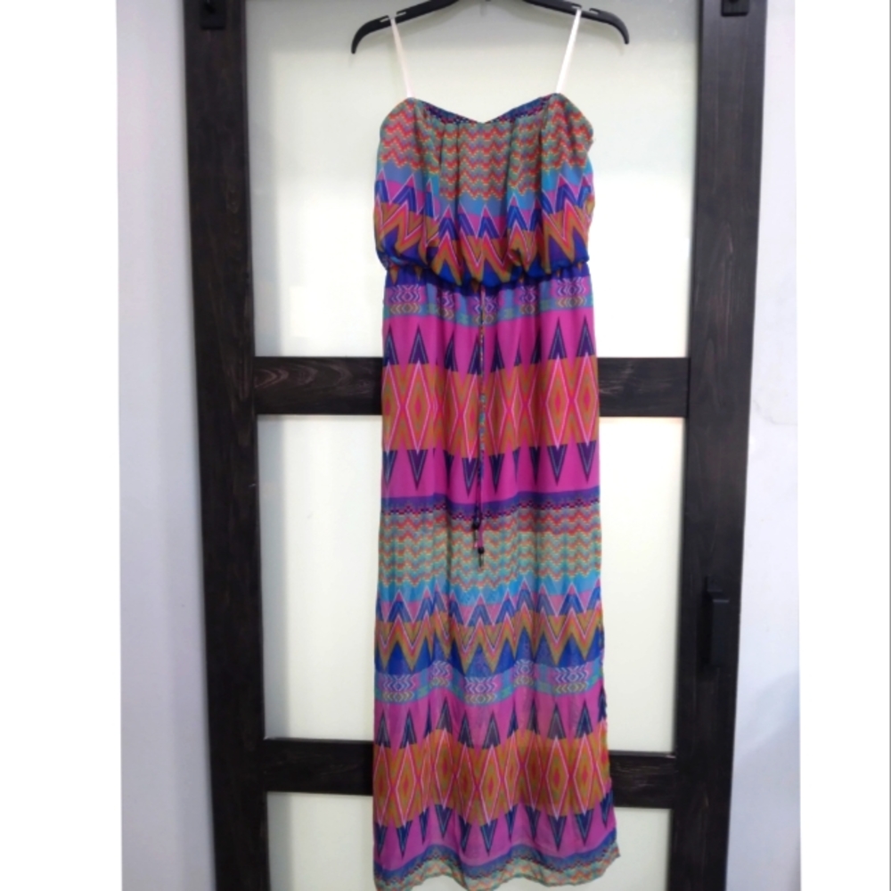 Womens medium colorful maxi sundress
